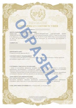 Образец Сертификат СТО 01.064.00220722.2-2020 Владивосток Сертификат СТО 01.064.00220722.2-2020 