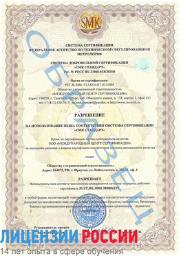 Образец разрешение Владивосток Сертификат ISO 50001